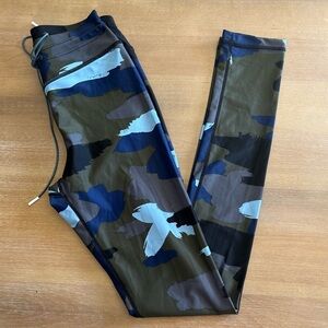 The Upside Mixed Camo Print Tie Waist Leggings, Size 6